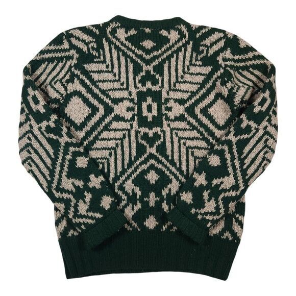Vintage Polo Ralph Lauren Wool‎ Handknit Aztec Sweater Mens Small - Picture 2 of 5